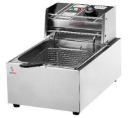 Фритюрниця AIRHOT EEF8 економ 8 л, 2.8 кВт (220 В), +60–200°C, 1 ванна, кошик 212×201×150 мм, габарити 285×450×360 мм, гарантія 12 міс, Китай