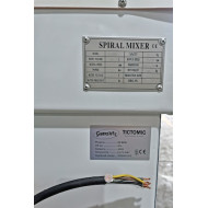 Тістоміс спіральний GASTROMIX HS80B, 80 л, макс 35 кг борошна, 2,2/3,3 кВт, 990×590×1040 мм, для пекарень і кондитерських