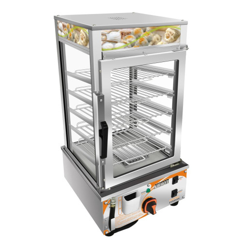 Вітрина теплова настільна Airhot HWS-4 парова, 36 л, +30…+110°C, 5 полок, габарити 450×390×760 мм, 1.1 кВт, 12 міс, Китай