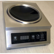 INDOKOR IN5000S WOK индукционная плита 5 кВт 220В сенсорное управление Ø300/70 мм конфорка, Корея, 398×515×183 мм, гарантия 12 мес