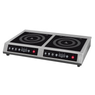 Плита індукційна подвійна AIRHOT IP7000 D, 3.5+3.5 кВт, 220 В, таймер 3 год, гарантія 12 міс, 685×400×105 мм, 12 кг, Китай, для кухні/кафе