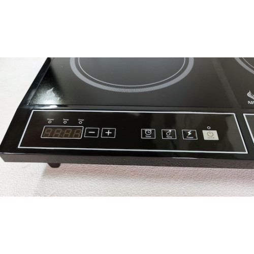 Плита індукційна подвійна Airhot IP3500 D SLIM, 1.8+1.7 кВт, 220 В, +60–+240 °C, таймер 3 год, 580×355×68 мм, гарантія 12 міс, Китай