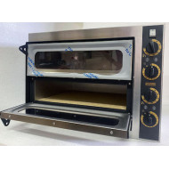 Печь для пиццы ITPIZZA MS1+1, Италия, 2 камеры (на 2 пиццы Ø32 см), камера 410×360×90 мм, 50–320°C, 220 В, 2.4 кВт, 12 мес гарантии, 568×500×430 мм