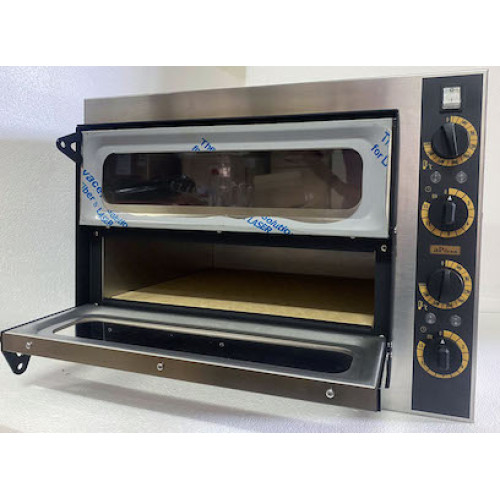 Печь для пиццы ITPIZZA MS1+1, Италия, 2 камеры (на 2 пиццы Ø32 см), камера 410×360×90 мм, 50–320°C, 220 В, 2.4 кВт, 12 мес гарантии, 568×500×430 мм