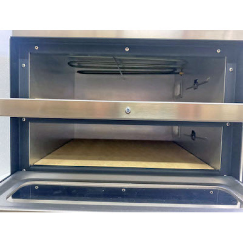 Печь для пиццы ITPIZZA MS1+1, Италия, 2 камеры (на 2 пиццы Ø32 см), камера 410×360×90 мм, 50–320°C, 220 В, 2.4 кВт, 12 мес гарантии, 568×500×430 мм