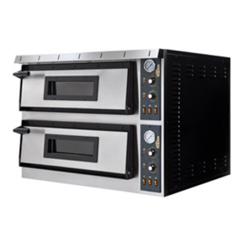 Печь для пиццы ITPIZZA ML66, Италия — 2 камеры (12 пицц Ø35 см), 50–455°C, 18 кВт, 380 В, 1000×1314×745 мм, нерж. сталь, для пиццерий