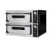 Печь для пиццы ITPIZZA MS44, 2 камеры (8×Ø32см), механическое управление, 50–455°C, 380В/9.4кВт, габаритные размеры 975×924×745мм, 122кг, 12 мес, Италия, для пиццерий