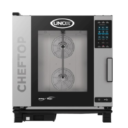 Пароконвектомат UNOX XEVC-0711-EPRM 7 рівнів GN 1/1 сенсорне PLUS 11,7 кВт 380 В 750×783×842 мм 86 кг Італія 12 міс підключ. води/канал.