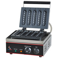 Вафельниця AIRHOT WS-1 для корн-догів, 5 вафель, 140×40×15 мм, 1.5 кВт 220 В, +50–300°C, 335×271×245 мм, гарант. 12 міс