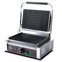 Гриль контактний AIRHOT CGL, рифлений, одинарний, 2 кВт, +50–300°C, робоча поверхня 356×277 мм, габарити 425×400×220 мм