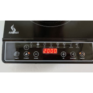 Плита індукційна AIRHOT IP2000 SLIM, 2,0 кВт, 220 В, +60–240 °C, 280×360×68 мм, таймер 3 год, макс. навантаження 20 кг, 12 міс, Китай