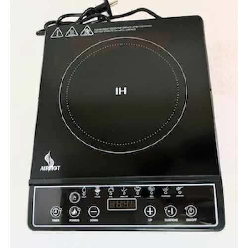 Плита індукційна AIRHOT IP2000 SLIM, 2,0 кВт, 220 В, +60–240 °C, 280×360×68 мм, таймер 3 год, макс. навантаження 20 кг, 12 міс, Китай