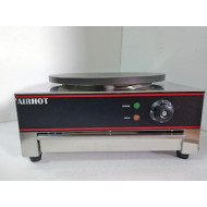 Млинниця AIRHOT BE-1 400 мм, 3 кВт, 220 В, +50–300 °C, 1 млинець за раз, гарантія 12 міс, Китай, габарити 450×470×230 мм, для кафе та ресторанів