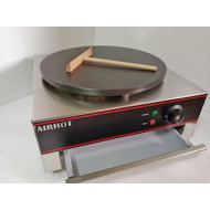 Млинниця AIRHOT BE-1 400 мм, 3 кВт, 220 В, +50–300 °C, 1 млинець за раз, гарантія 12 міс, Китай, габарити 450×470×230 мм, для кафе та ресторанів