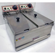 Фритюрниця Beckers FB 6+6 л, 2 кошики (220×200×100 мм), 3+3 кВт, 220 В, 590×430×290 мм, Італія, +50–+190 °C, гарантія 12 міс