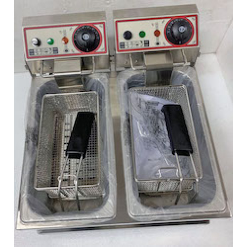 Фритюрниця Beckers FB 6+6 л, 2 кошики (220×200×100 мм), 3+3 кВт, 220 В, 590×430×290 мм, Італія, +50–+190 °C, гарантія 12 міс