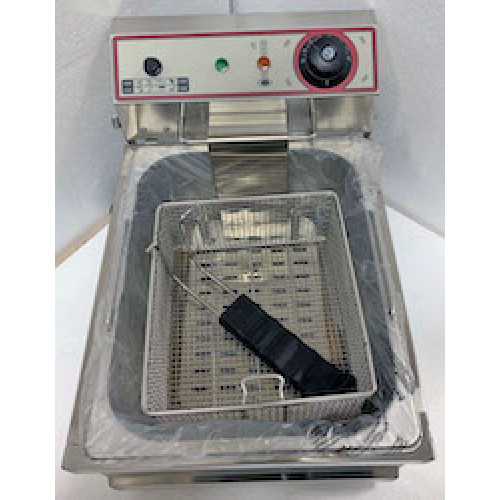 Фритюрниця BECKERS FB 4 LT, 4 л, 2 кВт, 220 В, Італія, 1 кошик 220×130×100 мм, темп. +50–+190 °C, гарантія 12 міс, 195×430×275 мм