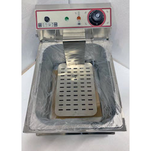 Фритюрниця BECKERS FB 4 LT, 4 л, 2 кВт, 220 В, Італія, 1 кошик 220×130×100 мм, темп. +50–+190 °C, гарантія 12 міс, 195×430×275 мм