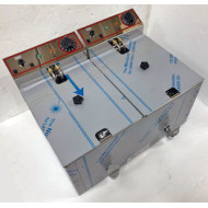 Beckers фритюрниця FR 8+8 LT, електрична, 2 кошики, об'єм 8+8 л, 3+3 кВт, 220 В, 50–190°C, 250×215×105 мм, 530×450×360 мм, Італія, 12міс