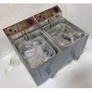 Beckers фритюрниця FR 8+8 LT, електрична, 2 кошики, об'єм 8+8 л, 3+3 кВт, 220 В, 50–190°C, 250×215×105 мм, 530×450×360 мм, Італія, 12міс