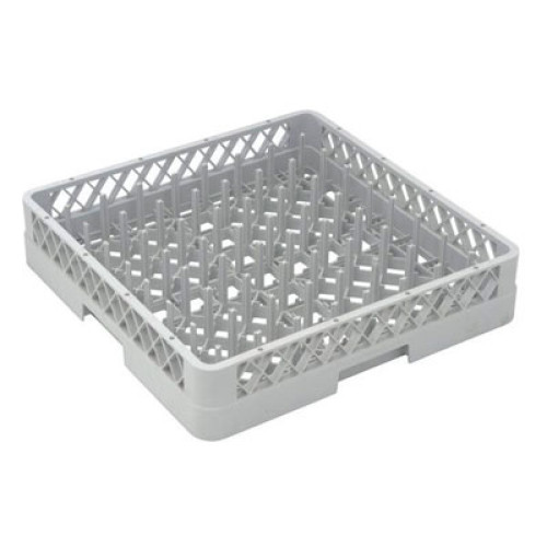 Корзина для тарілок SILANOS 500x500x100 мм касета для фронтальних, купольних і тунельних машин з ударо- та термостійкого поліпропілену сірий