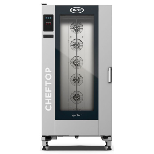 Пароконвектомат UNOX XEVL-2011-E1RS, 20 рівнів GN 1/1, сенсорне керування, 35,5 кВт, 892×1018×1875 мм, нержавіюча сталь, для ресторанів