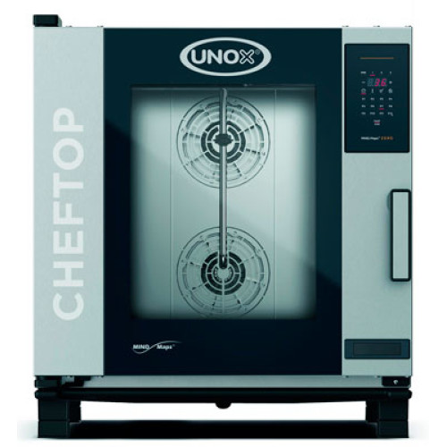 Пароконвектомат UNOX XEVC-0711-EZRM, керування ZERO, 7 рівнів GN 1/1, 750×783×843 мм, 11.7 кВт, 380 В, Італія, нерж. сталь, для ресторанів