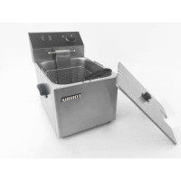 Фритюрница AIRHOT EF6, 6 л, 2.5 кВт 220 В, +60–+200°C, ванна 185×240×105 мм, габариты 324×410×295 мм, 12 мес, для кафе