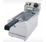 Фритюрниця BECKERS FB 4 LT, 4 л, 2 кВт, 220 В, Італія, 1 кошик 220×130×100 мм, темп. +50–+190 °C, гарантія 12 міс, 195×430×275 мм