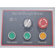 Тістоміс спіральний GASTROMIX HS40B, 40 л, макс 15 кг, 0,85/1,5 кВт, 380 В, спіраль 123/246, діжа 13/25 об/хв, 770×440×850 мм, 12 міс, Китай, для пекарень