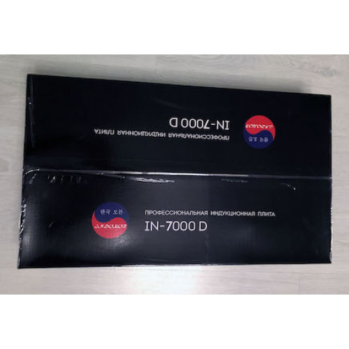 INDOKOR IN7000 D індукційна плита подвійна, 2 конфорки 3,5+3,5 кВт, керамічна поверхня, сенс.-мех. керування, 390х713х123 мм, 220 В, Корея