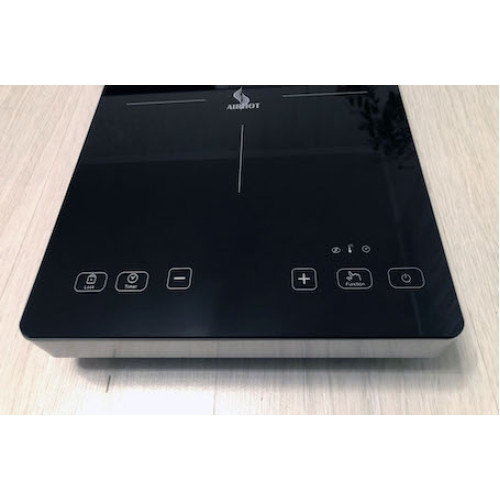 Плита індукційна AIRHOT IP2000, 2.0 кВт, 220 В, +60–240 °C, таймер 3 год, макс навантаж. 15 кг, 360×280×75 мм, 2.3 кг, 12 міс, Китай