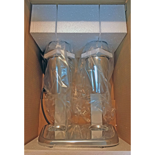 Миксер для молочных коктейлей Sirman Sirio 2 — 2 стакана 550 мл, 14 000 об/хв, 0,2 кВт, 300×195×485 мм, для кафе/баров