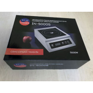 Плита індукційна INDOKOR IN5000S, 5 кВт, 220 В, конфорка 325×325 мм, сенсорне керування, 12 міс., Корея, габарити 398×515×168 мм, 7,9 кг