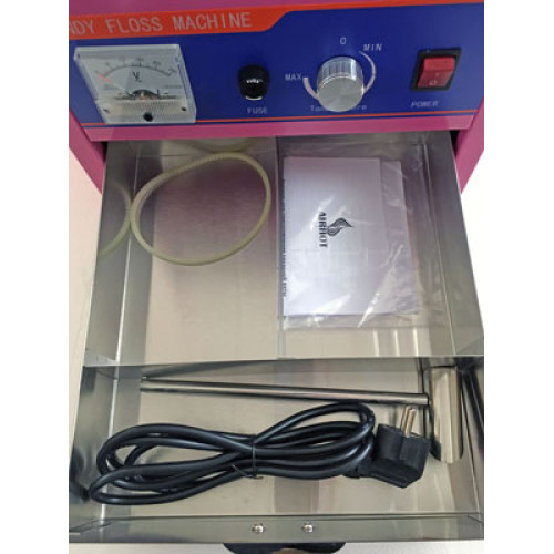 Апарат для цукрової вати AIRHOT CF-1, чаша 520 мм, 3 кг/год, 0,9 кВт, 220 В, 12 міс гарантії, 11 кг, габарити 520×520×490 мм, Китай