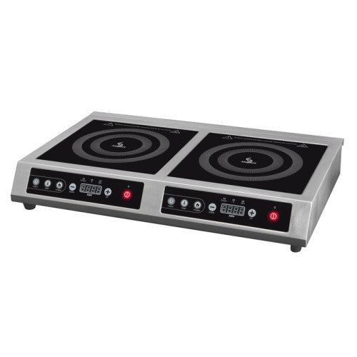 Плита індукційна подвійна AIRHOT IP7000 D, 3.5+3.5 кВт, 220 В, гарантія 12 міс, Китай, вага 12 кг, розміри 685×400×105 мм