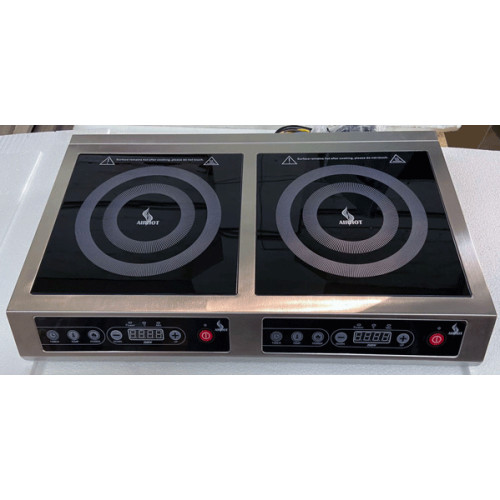 Плита індукційна подвійна AIRHOT IP7000 D, 3.5+3.5 кВт, 220 В, гарантія 12 міс, Китай, вага 12 кг, розміри 685×400×105 мм