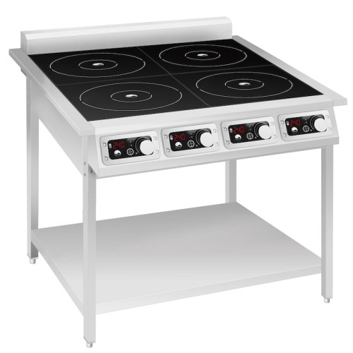 INDOKOR IN3500-4pro індукційна плита 700 серії, 4 конфорки по 3,5 кВт, 380В, сенсорно-механічне керування, 792×740×911 мм, на підставці Корея