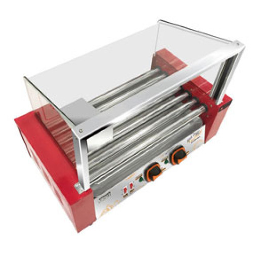 Гриль роликовий AIRHOT RG-7S із захисним екраном, 7 роликів Ø25×450 мм, +50…+250 °C, 220 В 1.33 кВт, 580×330×420 мм, 12 міс, Китай