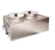 Водяной мармит AIRHOT SB-2, 2 ёмкости по 8 л (итого 16 л), 220 В, 1.2 кВт, от +30 до +90 °C, 600×338×305 мм, гарантия 12 мес, Китай