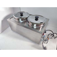 Водяной мармит AIRHOT SB-2, 2 ёмкости по 8 л (итого 16 л), 220 В, 1.2 кВт, от +30 до +90 °C, 600×338×305 мм, гарантия 12 мес, Китай