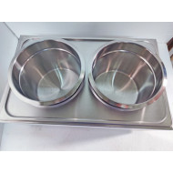 Марміт водяний AIRHOT SB-2, 16 л (2×8 л), +30-+90 °C, 1.2 кВт, 600×338×305 мм, гарантія 12 міс, для закладів харчування