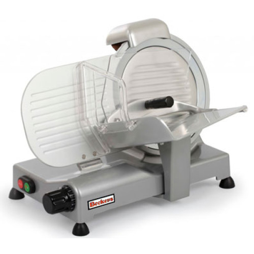 Слайсер BECKERS ES 250 Teflon, ніж 250 мм, різ. 230×185 мм, хром-сталь з тефл. покриттям, 480×363×365 мм, для магазинів і ресторанів, Італія