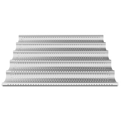 Противень для багетов Unox 600x400x35 мм, алюминиевый перфорированный, 5 волн, Италия, для пекарень