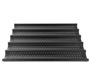 Противень для багетів UNOX 600×400×35 мм, перфорований алюмінієвий з тефлоновим покриттям, 5 хвиль, Італія, для пекарень