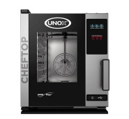 Пароконвектомат UNOX XECC-0523-E1RM 5 рів GN 2/3 крок 67 мм сенсор ONE Італія гарантія 12 міс 5,2 кВт 220/380В 535×662×649 мм нерж сталь