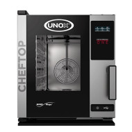 Пароконвектомат UNOX XECC-0523-E1RM 5 уровень GN 2/3 шаг 67 мм сенсор ONE Италия гарантия 12 мес 5,2 кВт 220/380В 535×662×649 мм нержавеющая сталь