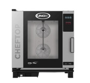 Пароконвектомат UNOX XEVC-1011-E1RM, 18.5 кВт 380 В, 10 рівнів GN 1/1 (67 мм), сенсор ONE, Італія, нерж. сталь, 750×773×1010 мм, гарантія 12 міс, підкл. води/канал.