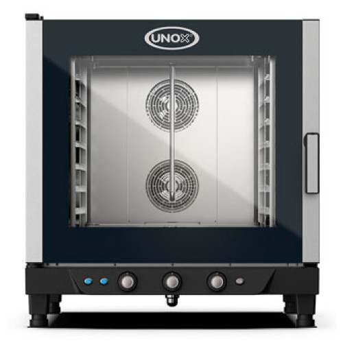 Пароконвектомат UNOX XV593 GN 1/1, 7 рівнів, 10,5 кВт 380В, підкл. води/каналу, 860x882x930 мм, нерж. сталь, для ресторанів і пекарень