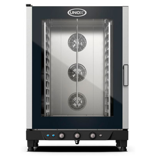 Пароконвектомат UNOX XV893, гарантія 12 міс, 12 рівнів GN1/1, мех. керування, 15.8 кВт 380В, Італія, 860×882×1250 мм, нерж. ст., для кухні